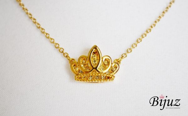 Colar - Coroa Vazada com Strass